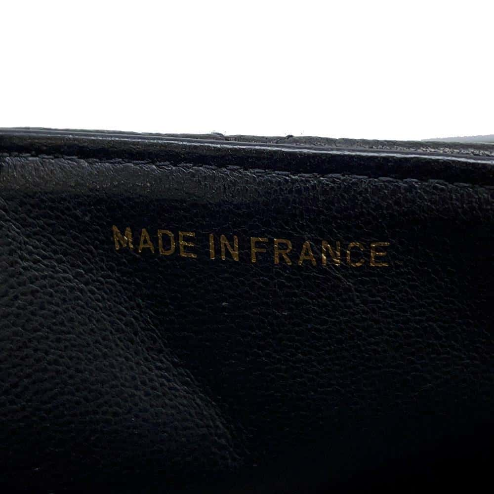 CHANEL Matelasse Single Flap ChainShoulder Bag Black Lambskin Size 30