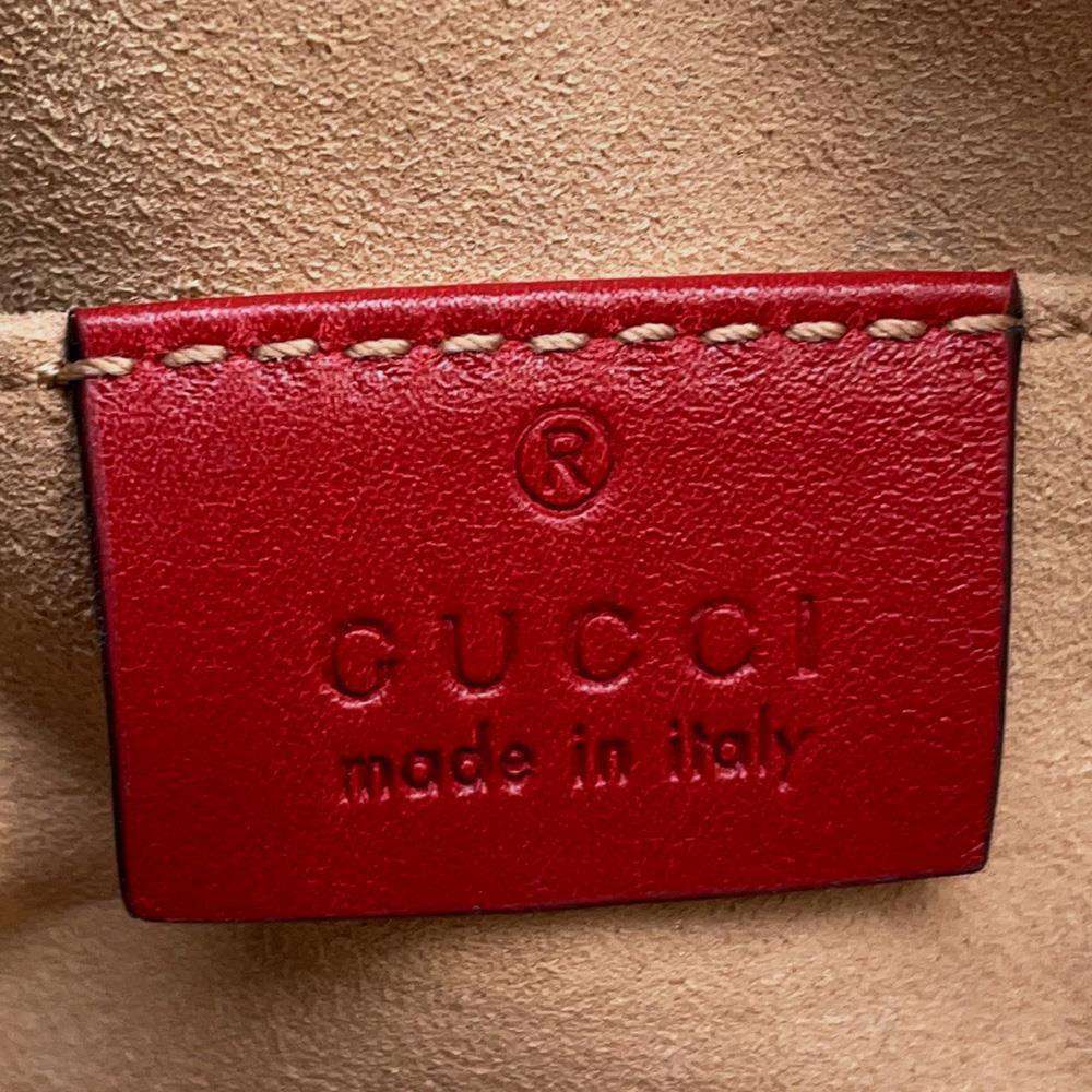 GUCCI GG Marmont Crossbody Bag Red 476434 Leather Size 85