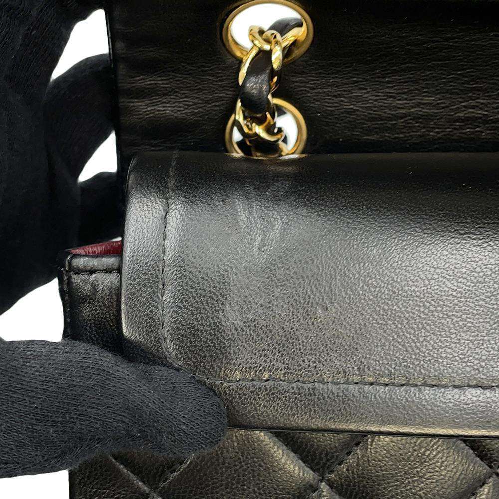 CHANEL Matelasse ChainShoulder BlackA01113 Lambskin Size 23