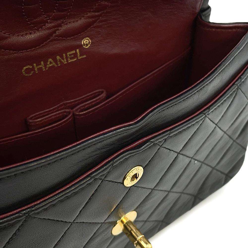 CHANEL Matelasse ChainShoulder BlackA01113 Lambskin Size 23