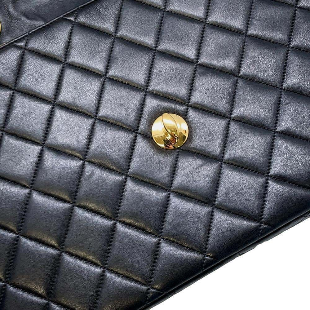 CHANEL Jumbo Matelasse ChainShoulder Black A04412 Lambskin Size 30