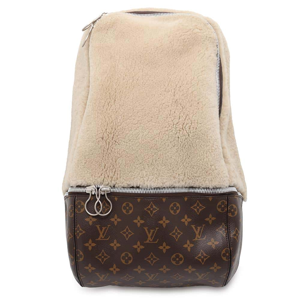 LOUIS VUITTON Marc Newson Collaboration Celebrating Backpack Brown/Ivory M40278 Monogram Mouton