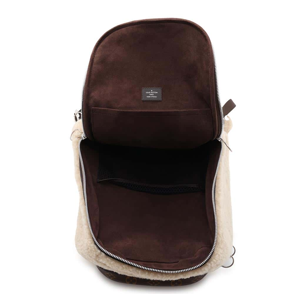 LOUIS VUITTON Marc Newson Collaboration Celebrating Backpack Brown/Ivory M40278 Monogram Mouton