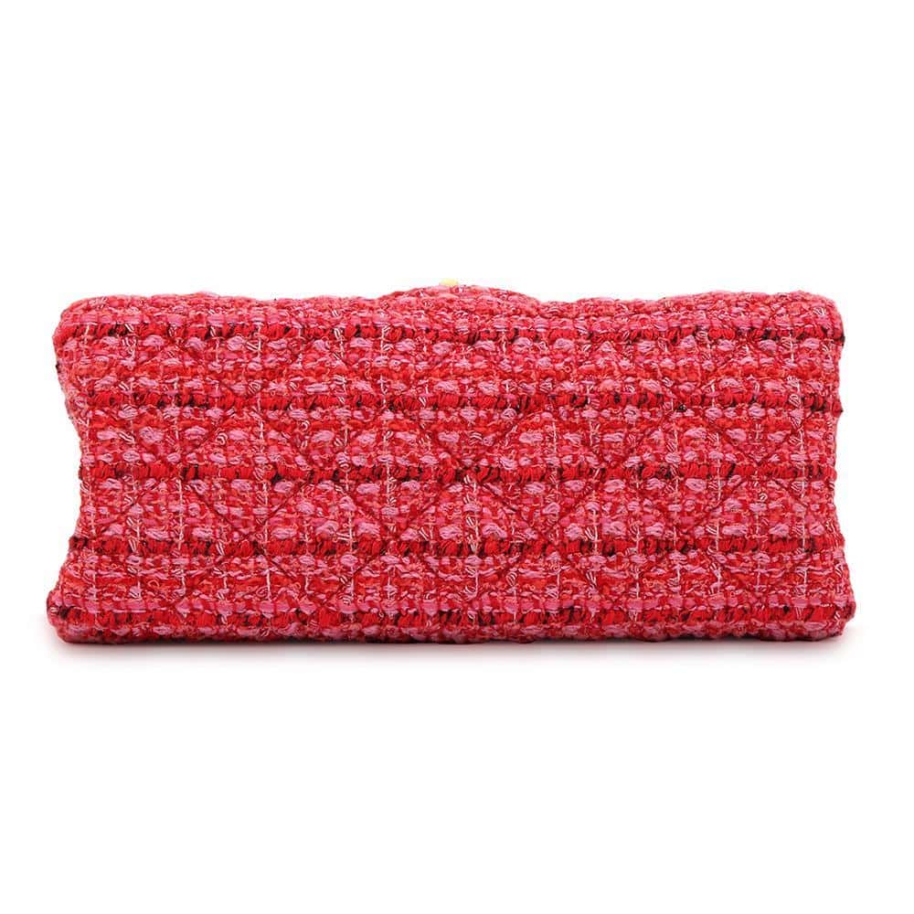 CHANEL 2.55 ChainShoulder Bag Red AS0874 Tweed Size Mini