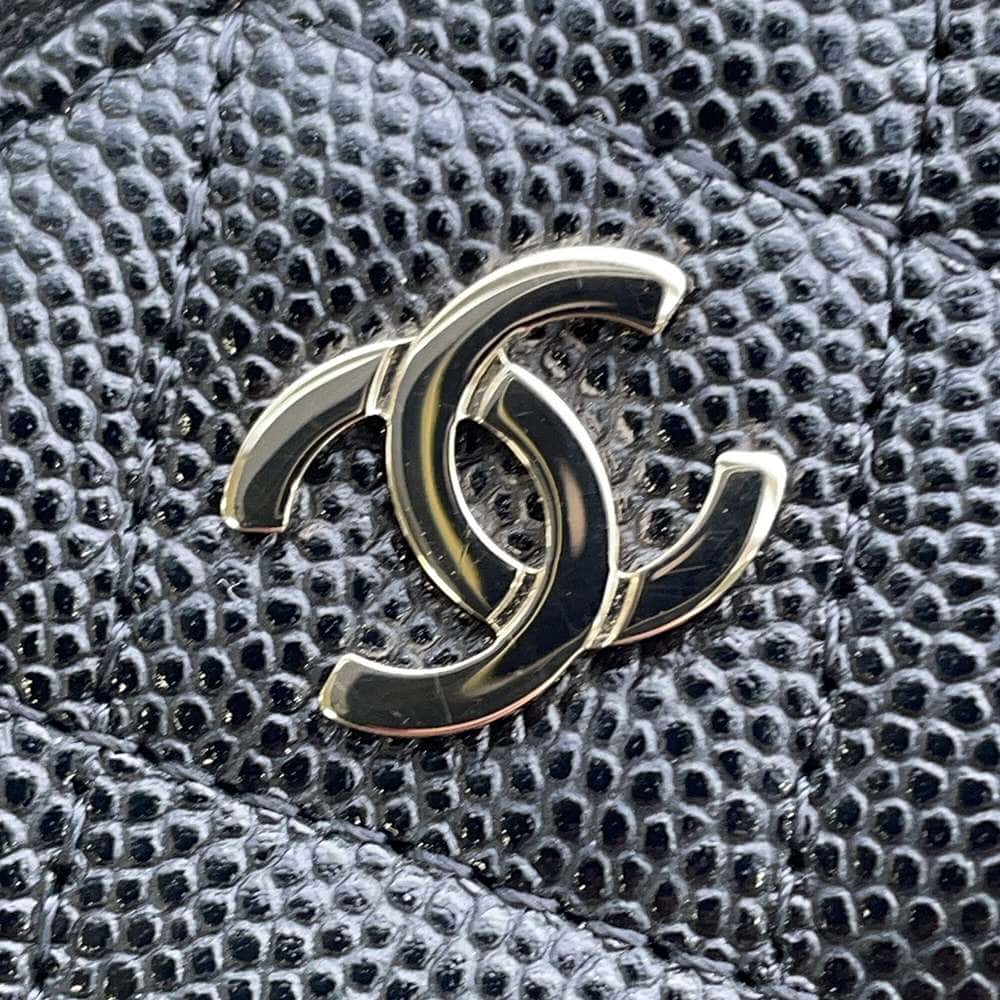 CHANEL Matelasse Small Vanity ChainShoulder Bag Black AP1466 Caviar Leather