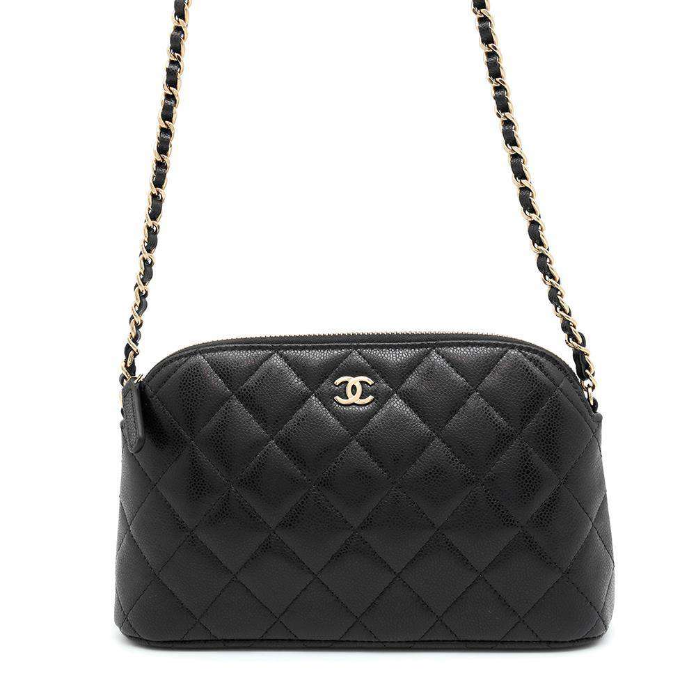 CHANEL Matelasse ChainShoulder Bag Black AP4016 Caviar Leather