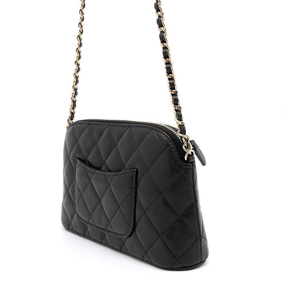 CHANEL Matelasse ChainShoulder Bag Black AP4016 Caviar Leather