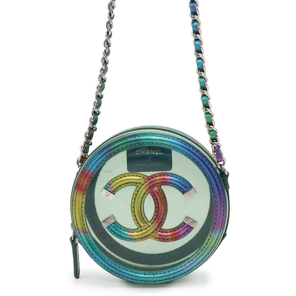 CHANEL CCFiligree PlasticsxLeather ChainShoulder Bag Multicolor AP0365 Plastics PVC