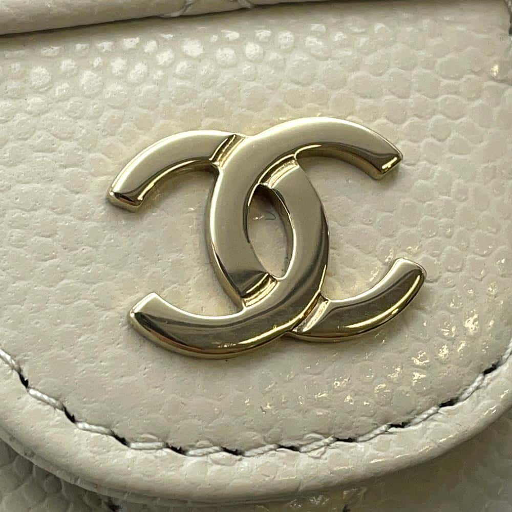 CHANEL Matelasse Flap ChainShoulder Phone Pouch Gray AP2096 Caviar Leather