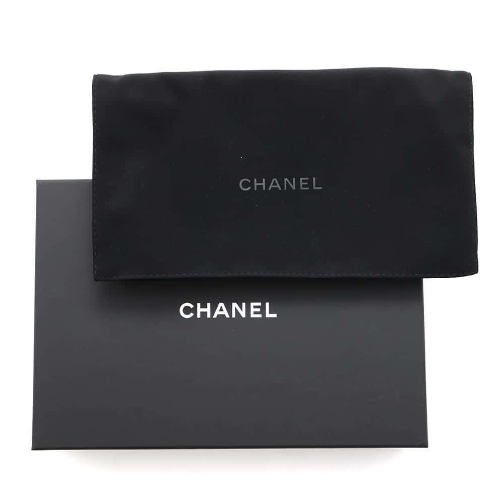 CHANEL Matelasse Flap ChainShoulder Phone Pouch Gray AP2096 Caviar Leather