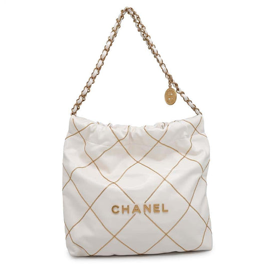 CHANEL CHANEL22 ChainShoulder Bag White AS3260 Shiny Calf Leather Size Small