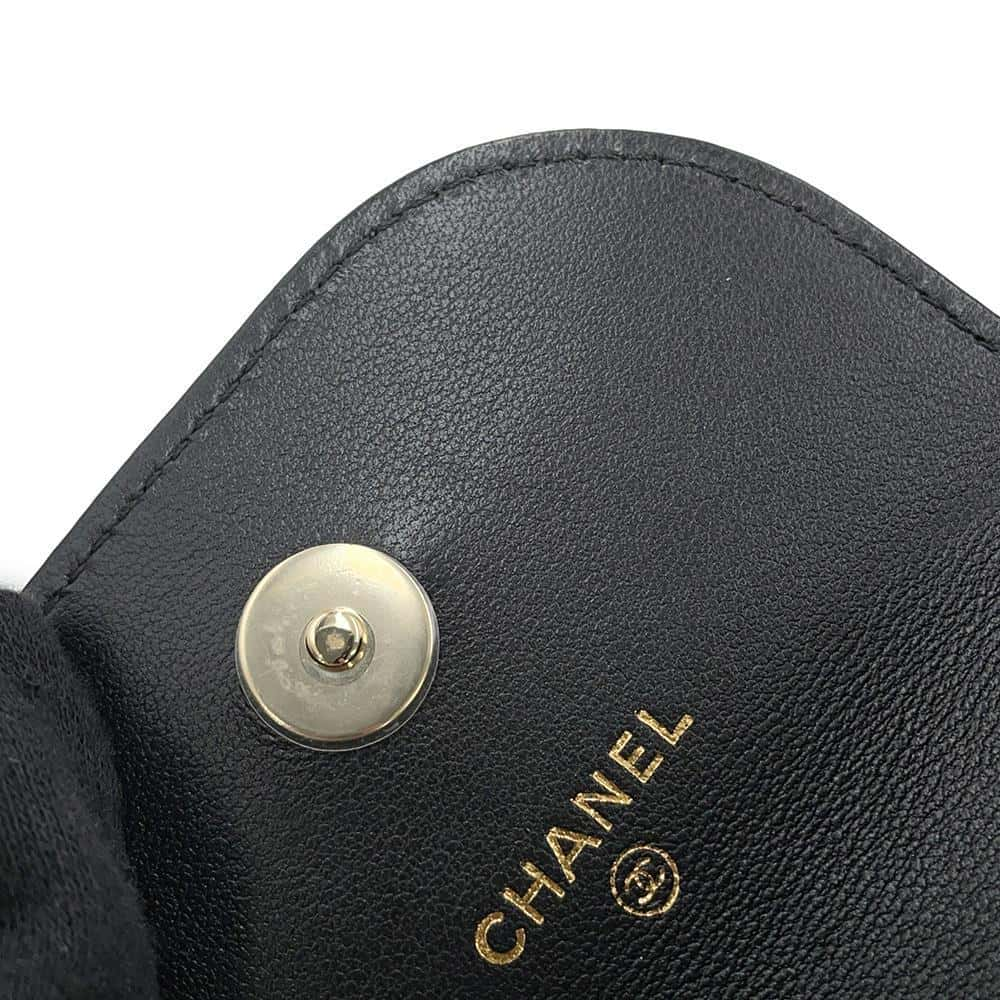 CHANEL Mini Mini Matelasse Top Handle ChainShoulder Black Lambskin