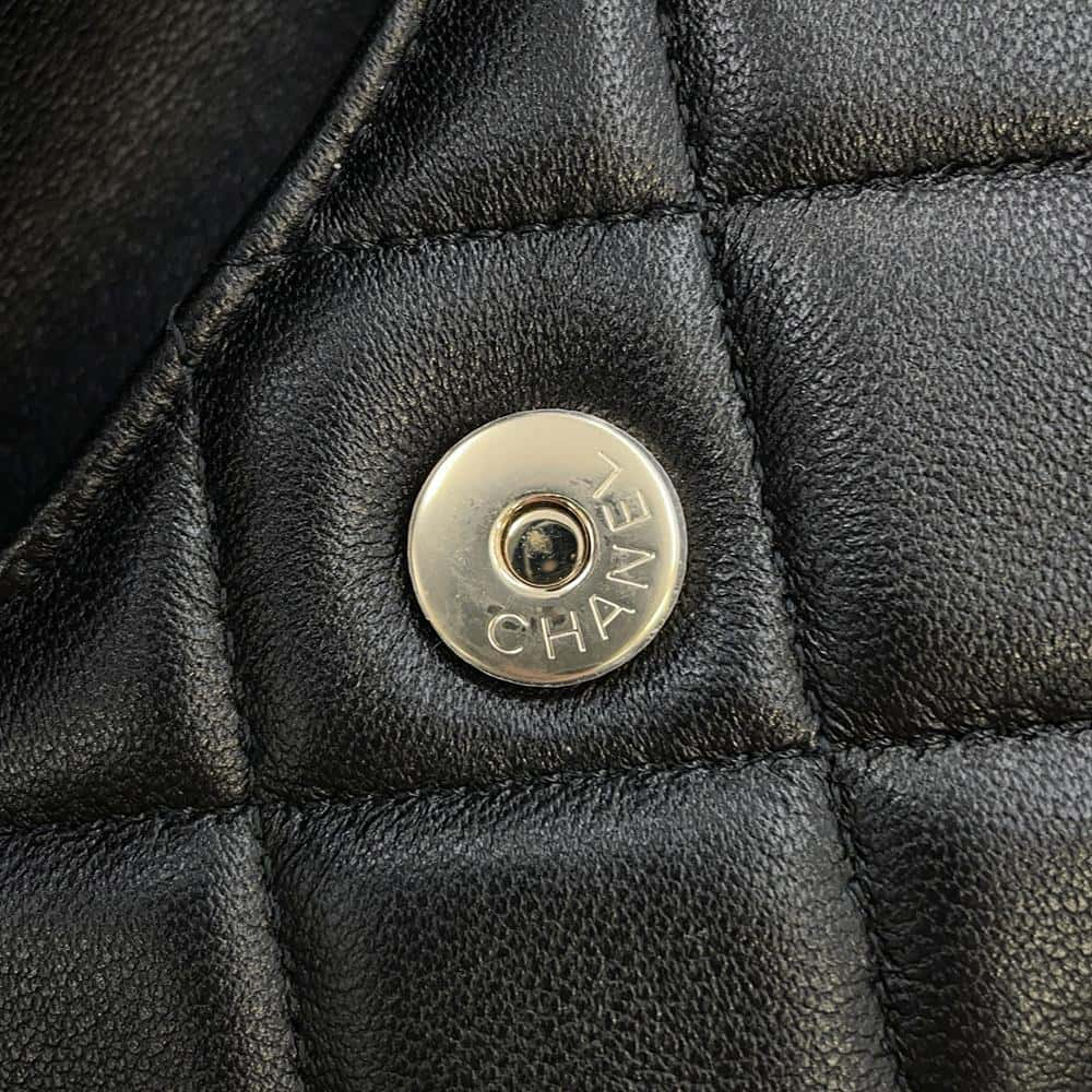 CHANEL Mini Mini Matelasse Top Handle ChainShoulder Black Lambskin