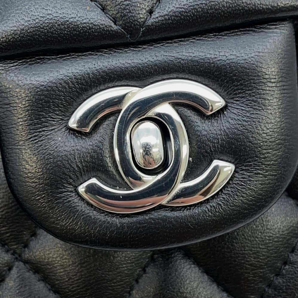 CHANEL Matelasse W flap ChainShoulder BlackA01113 Lambskin Size 23