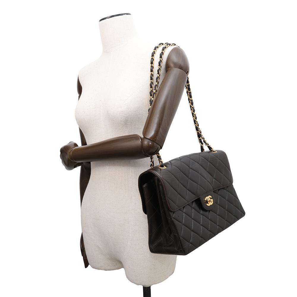 CHANEL Double Face Matelasse ChainShoulder Black Lambskin