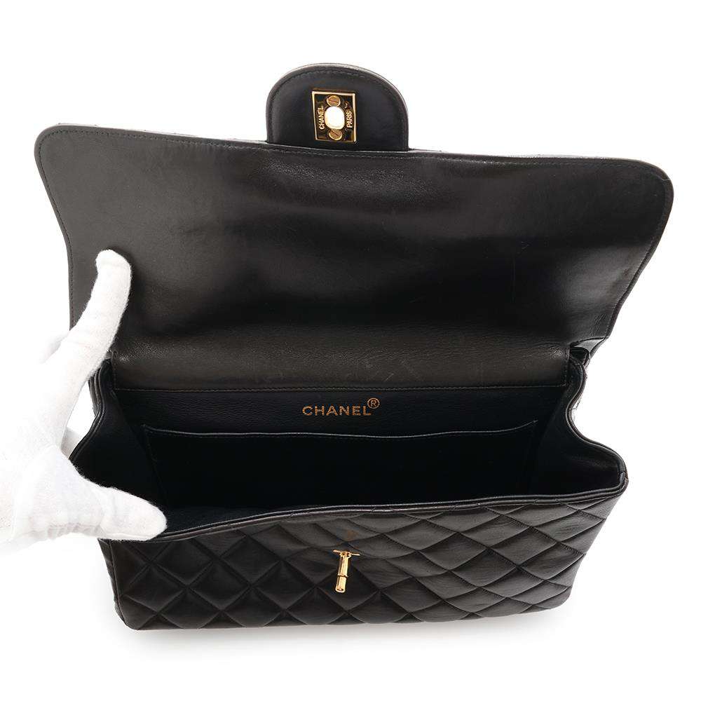 CHANEL Double Face Matelasse ChainShoulder Black Lambskin