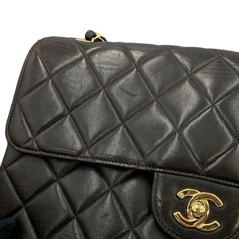 CHANEL Double Face Matelasse ChainShoulder Black Lambskin