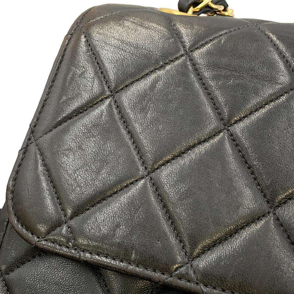 CHANEL Double Face Matelasse ChainShoulder Black Lambskin