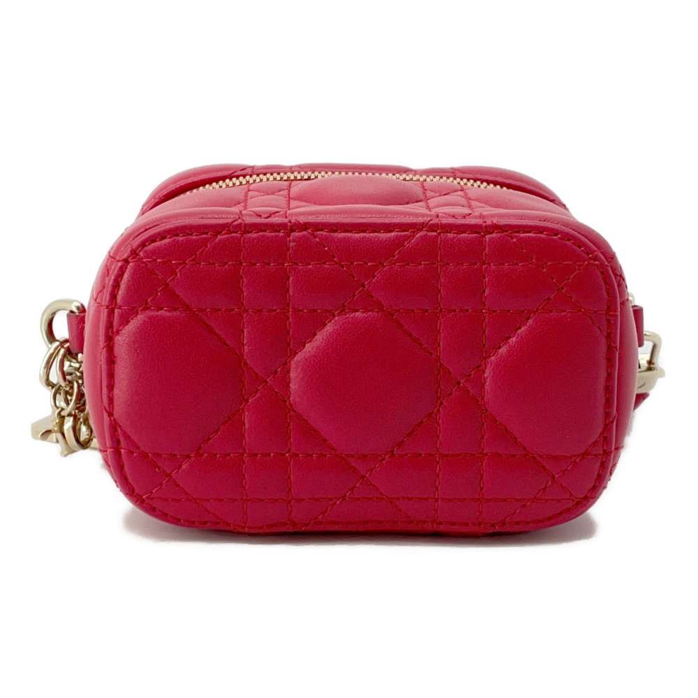 Dior Cannage Vanity Shoulder Bag RedS0918ONMJ Lambskin Size micro