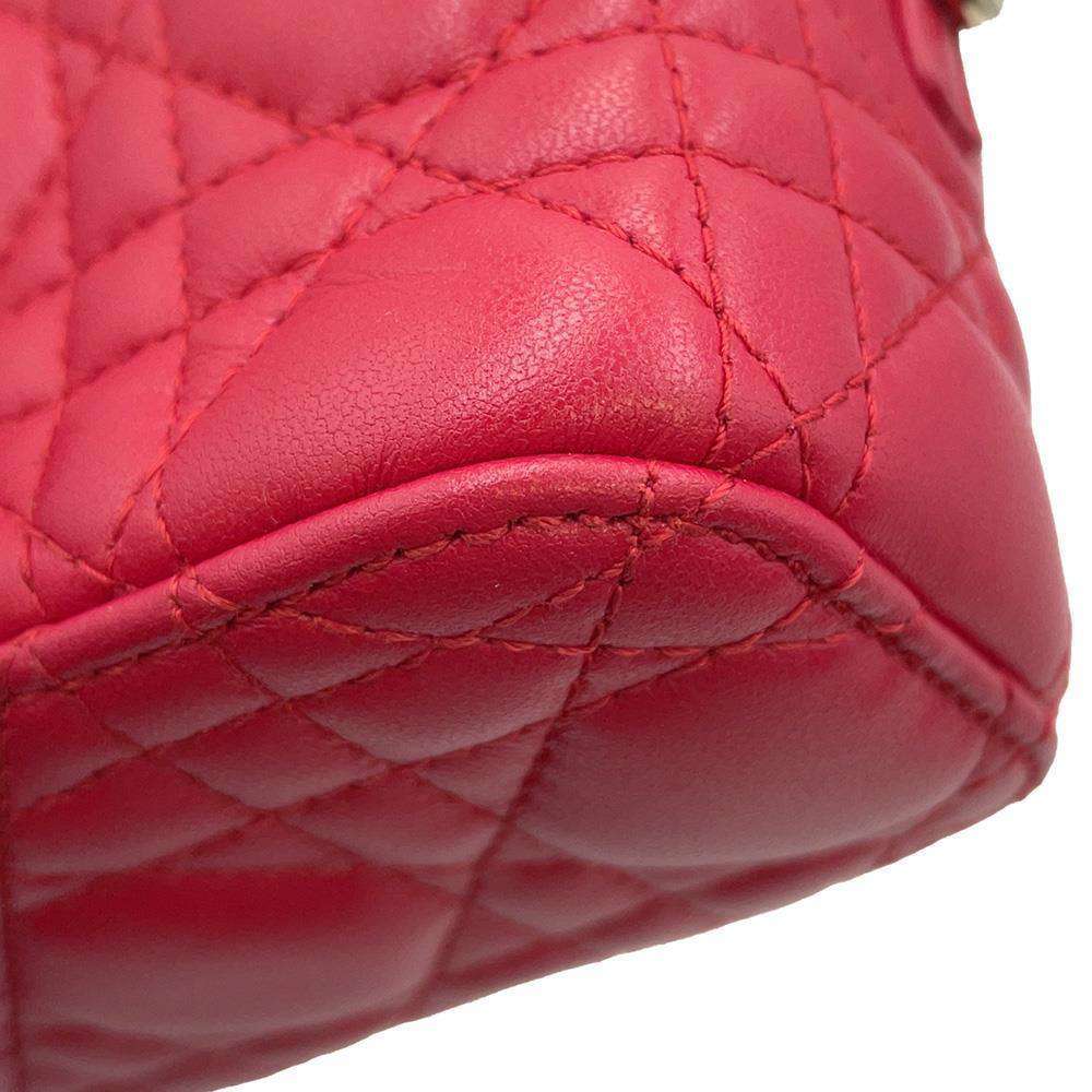 Dior Cannage Vanity Shoulder Bag RedS0918ONMJ Lambskin Size micro