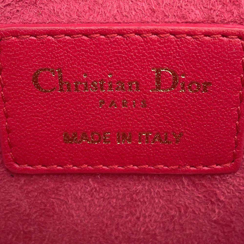 Dior Cannage Vanity Shoulder Bag RedS0918ONMJ Lambskin Size micro