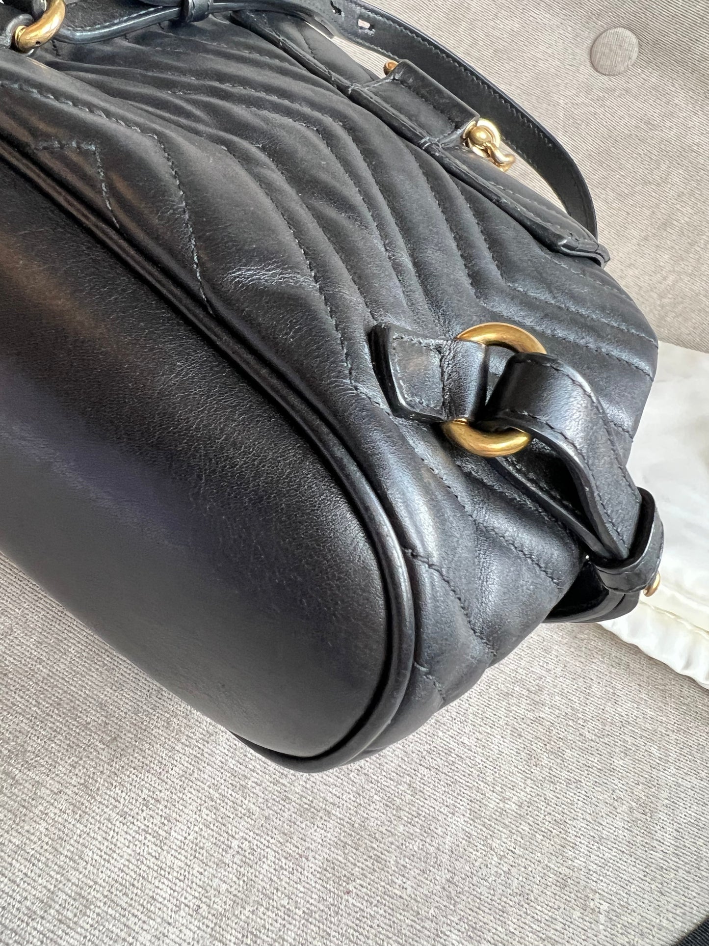 Gucci GG Black Mini Marmont Backpack