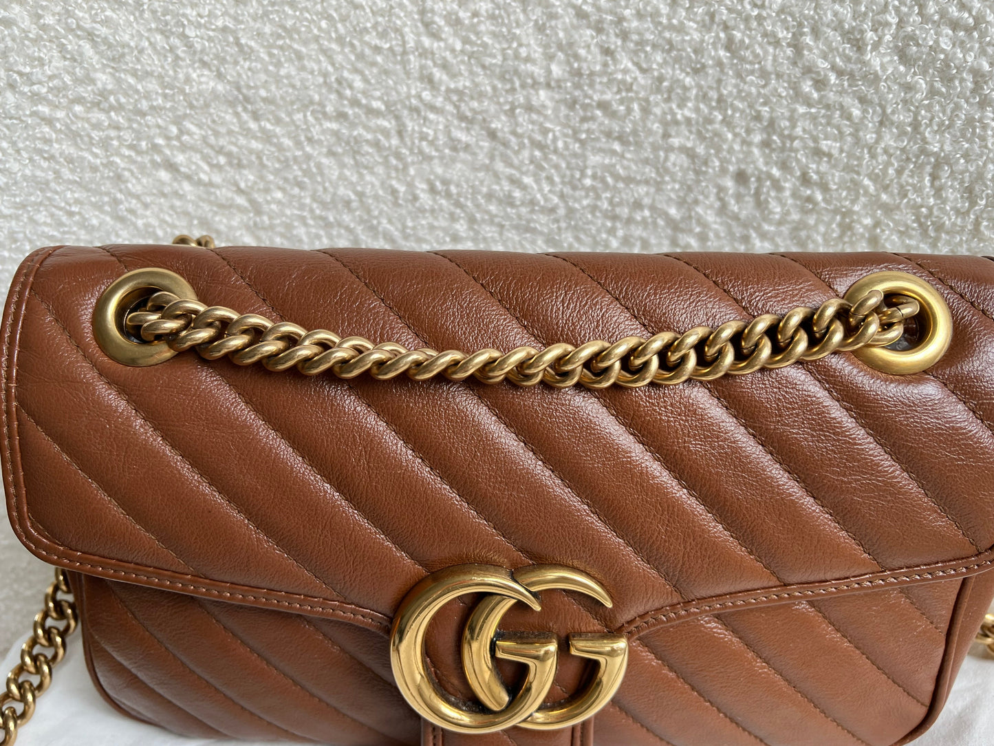 Gucci GG Brown Marmont Small Shoulder Bag