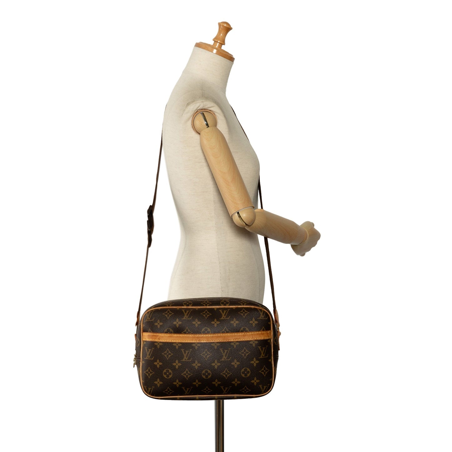 Brown Louis Vuitton Monogram Reporter PM Crossbody Bag