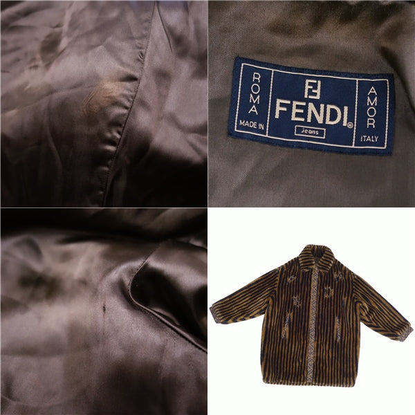 Vint Fendi Fendi Coat Zucca Pekan EcoFour   Made in Italy I40 (M equivalent) Brown -Two-Two-Two-Two-Two-Two-Two-Two-Two-Two-Two-Two-Two