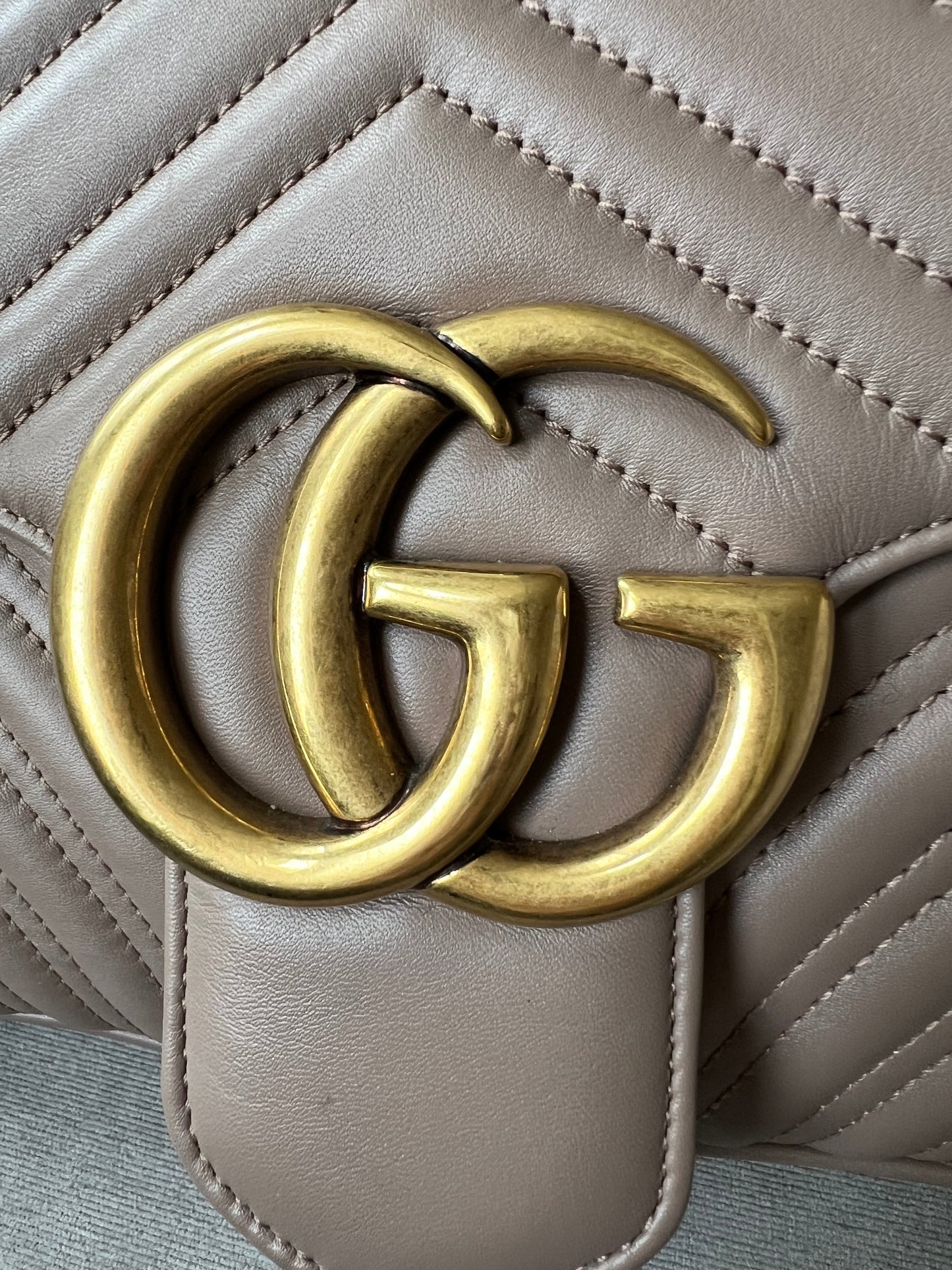 Gucci GG Dusty Pink Marmont Medium Shoulder Bag