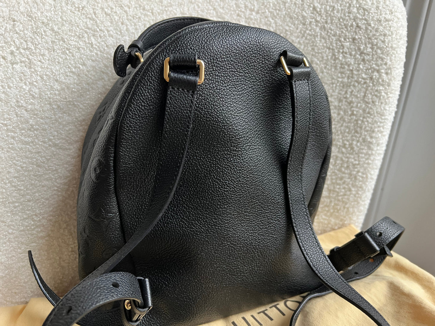 Louis Vuitton Sarbonne Backpack Black Empreinte