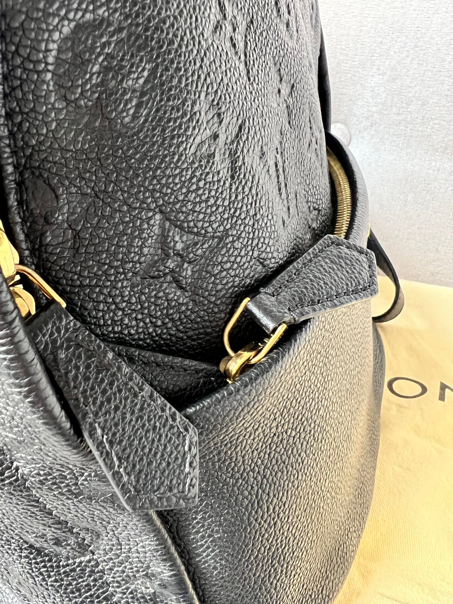 Louis Vuitton Sarbonne Backpack Black Empreinte