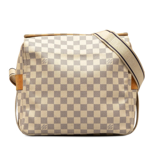 Beige Louis Vuitton Damier Azur Naviglio Crossbody Bag