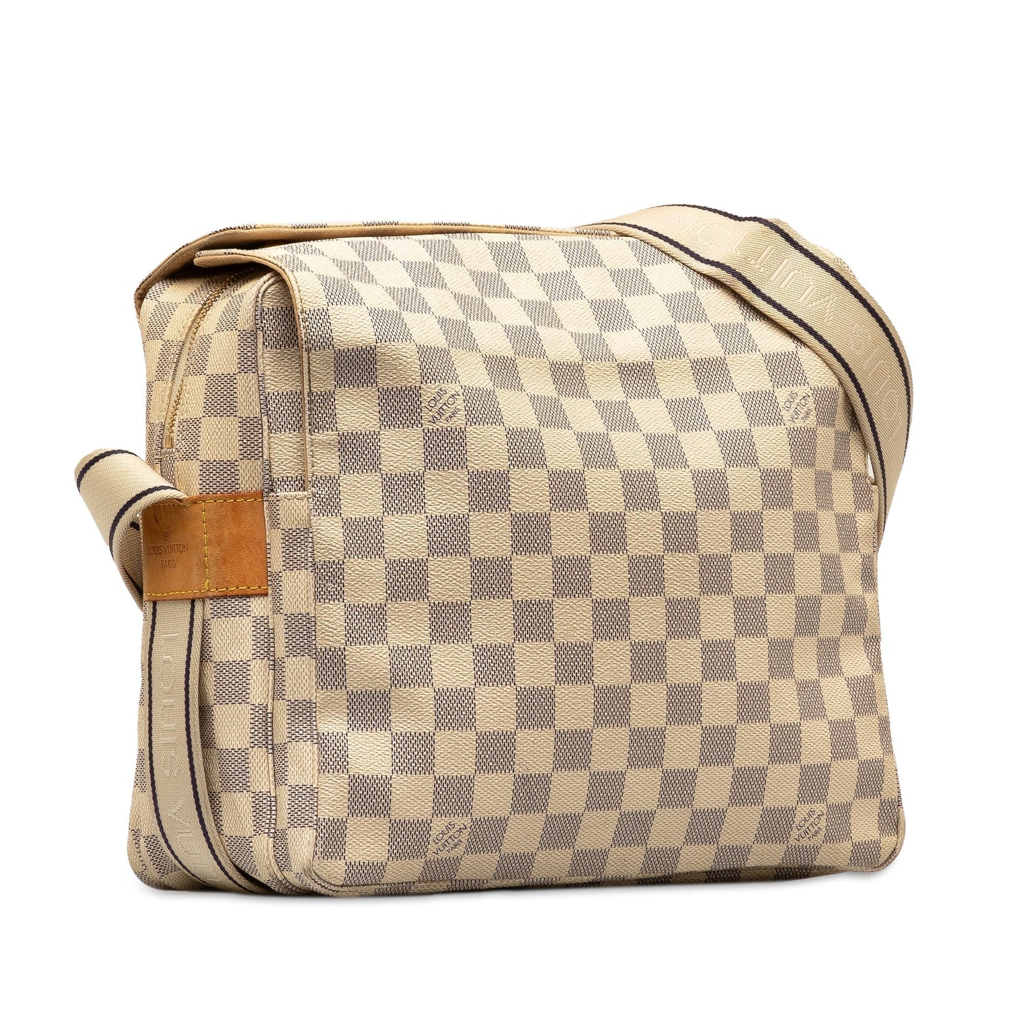 Beige Louis Vuitton Damier Azur Naviglio Crossbody Bag