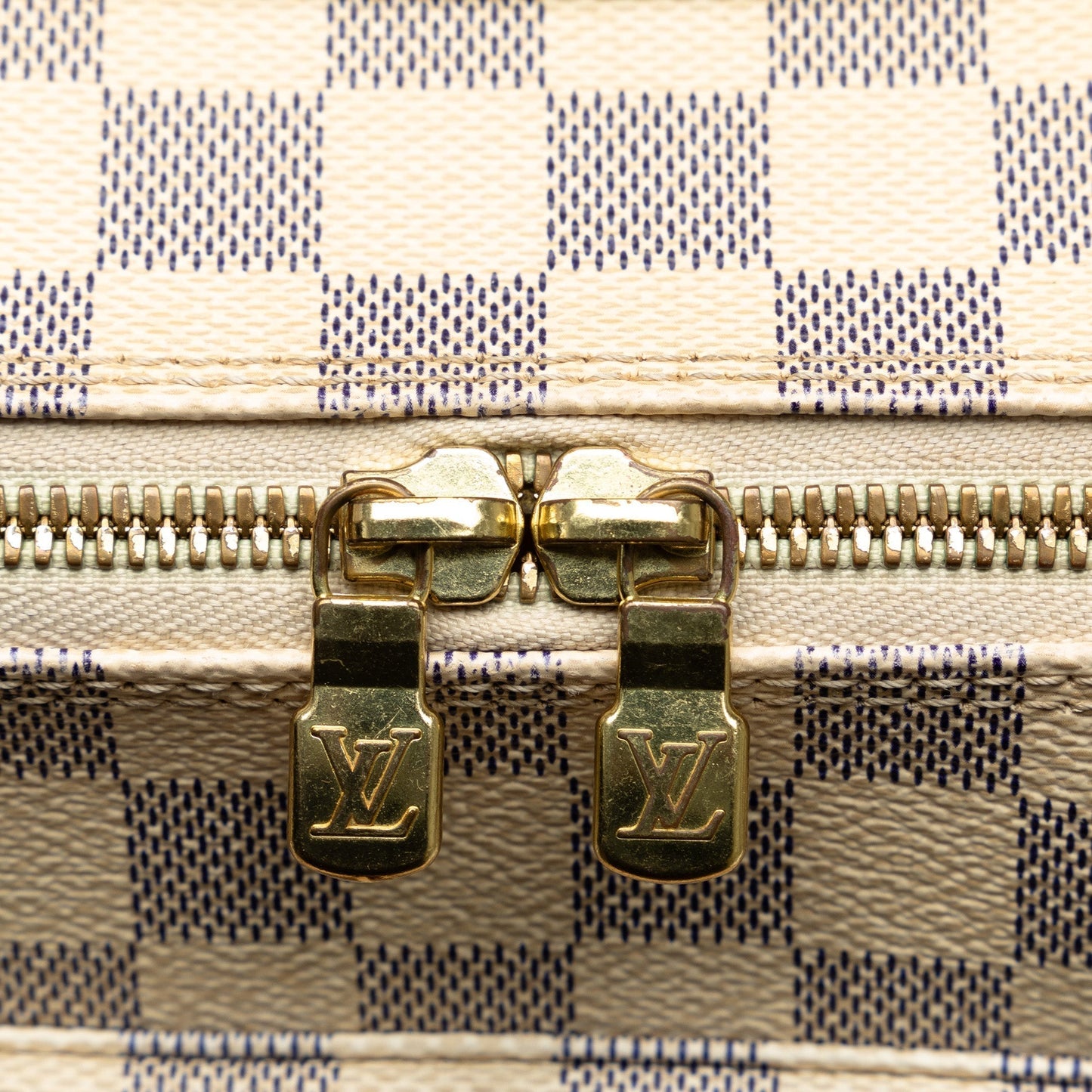 Beige Louis Vuitton Damier Azur Naviglio Crossbody Bag