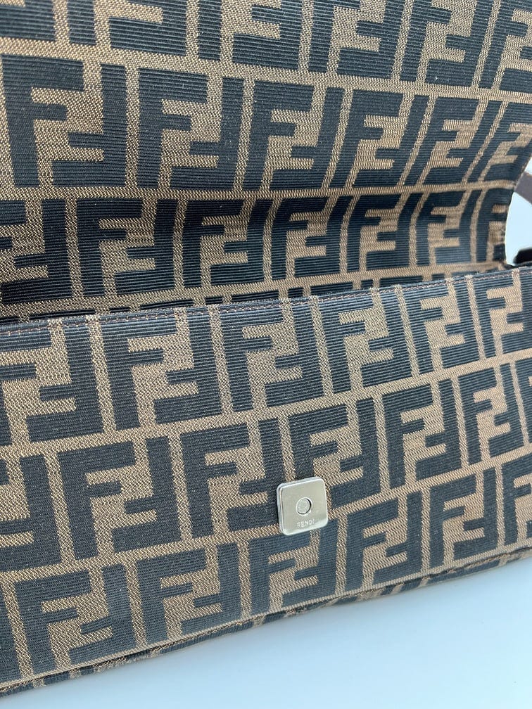 Vintage Fendi Shoulder Bag in Zucca Monogram Canvas