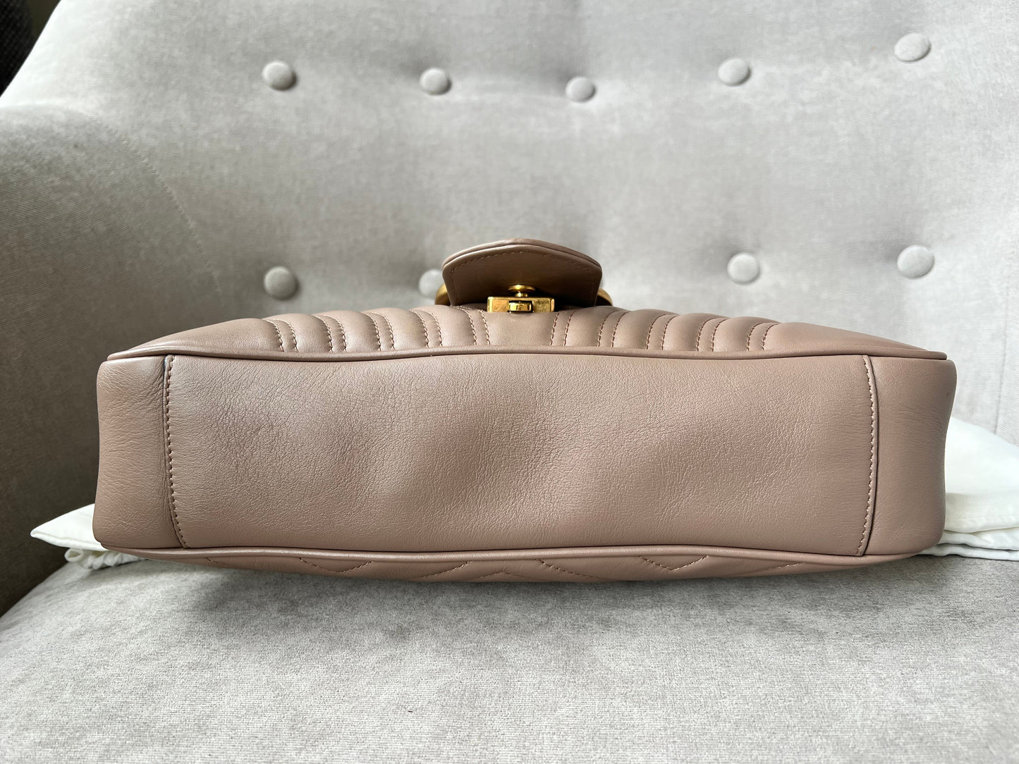 Gucci GG Dusty Pink Marmont Medium Shoulder Bag