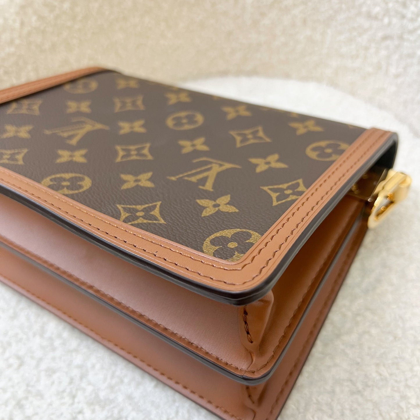 LV Mini Dauphine in Reverse Monogram, Monogram Canvas and GHW