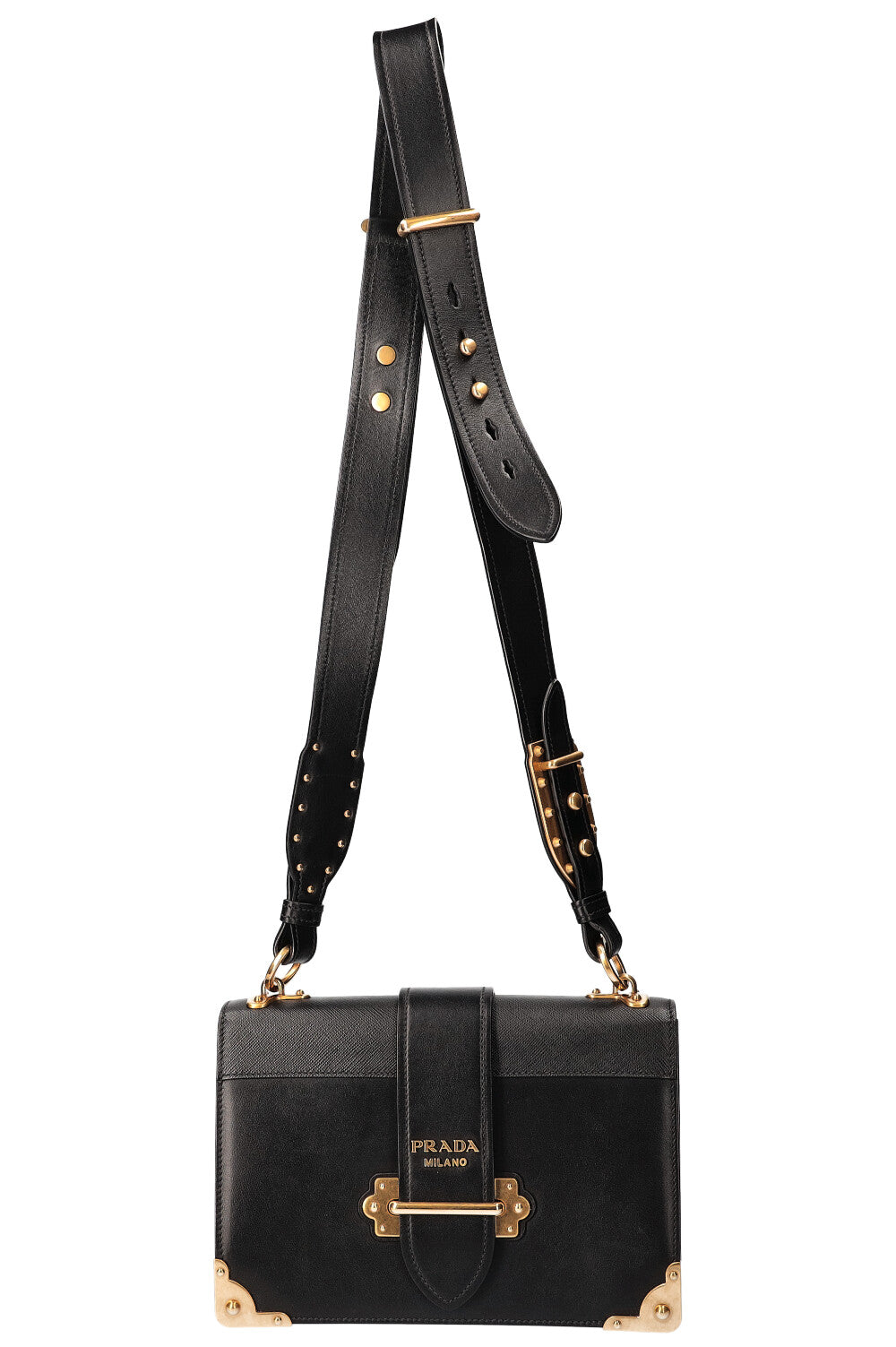 PRADA Cahier Crossbody Bag Black