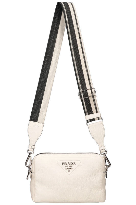 PRADA Flou Crossbody Bag White