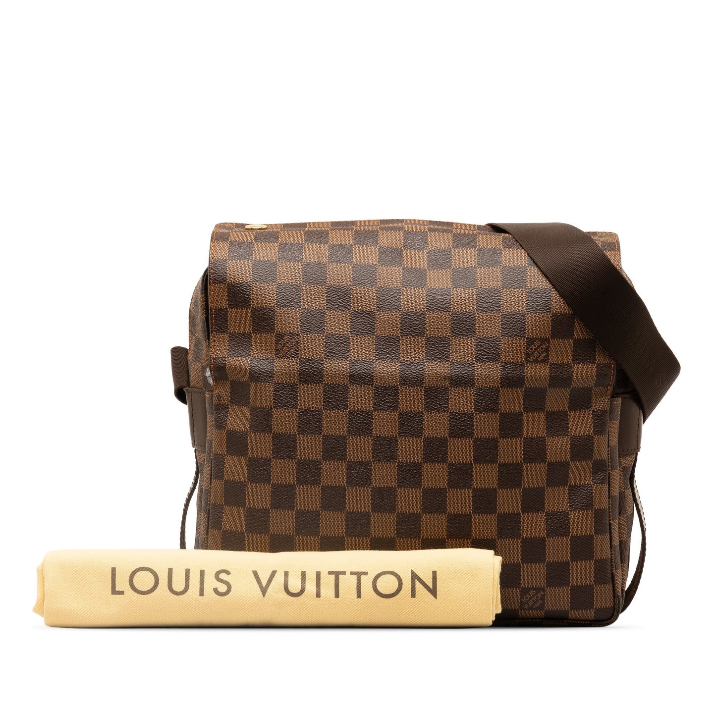 Brown Louis Vuitton Damier Ebene Naviglio Crossbody Bag