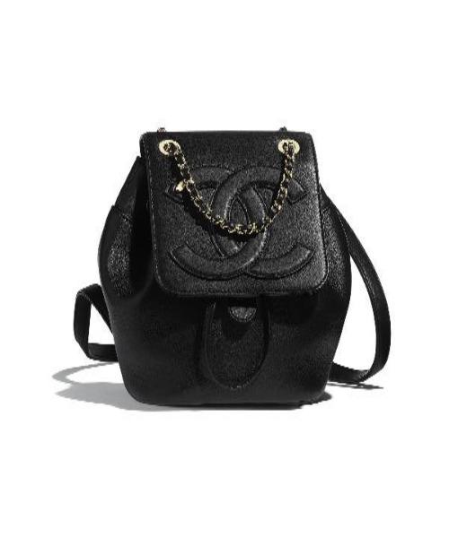 Chanel Lambskin Gold-Tone Metal Backpack Black