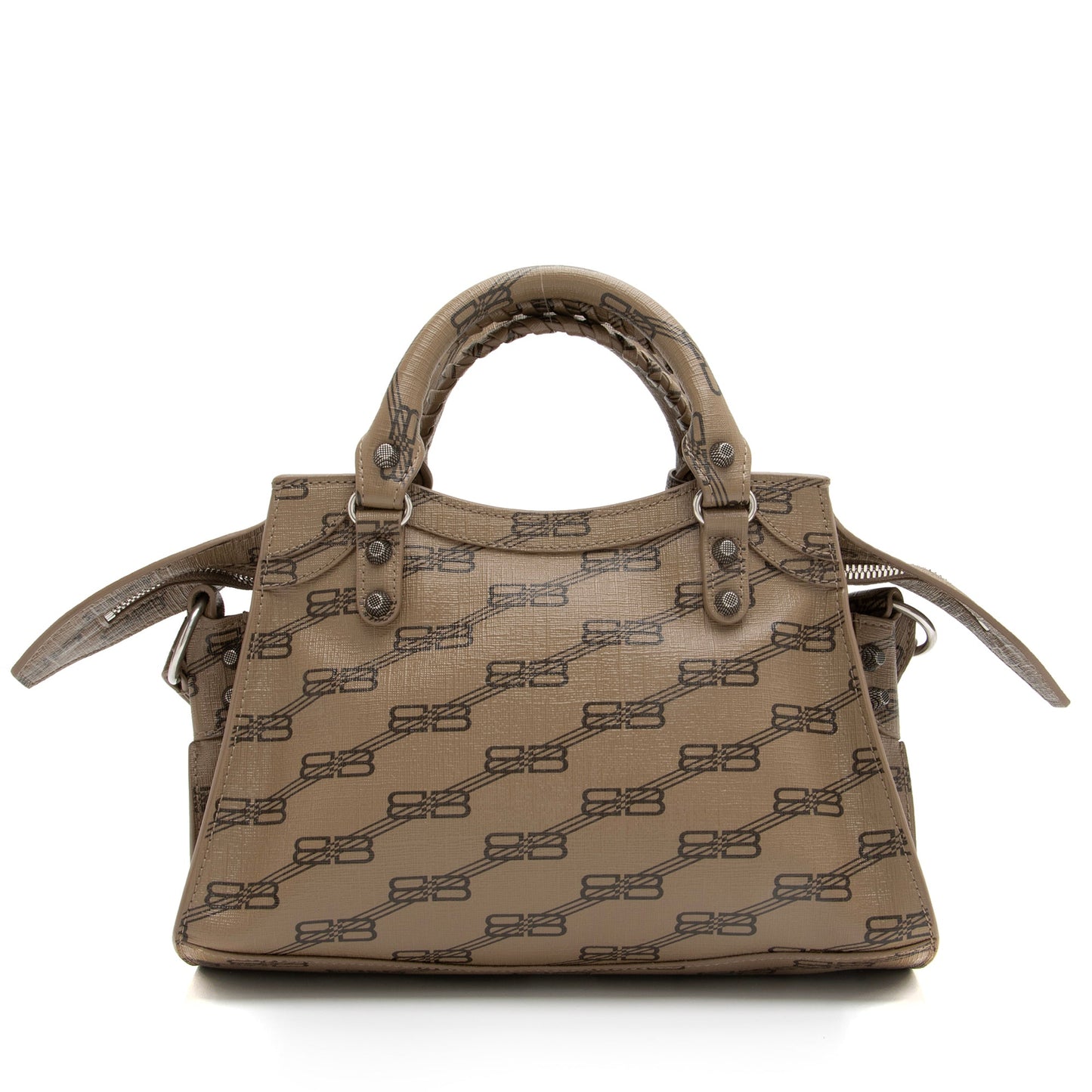 Balenciaga BB Monogram Canvas Signature Neo Cagole City XS Satchel