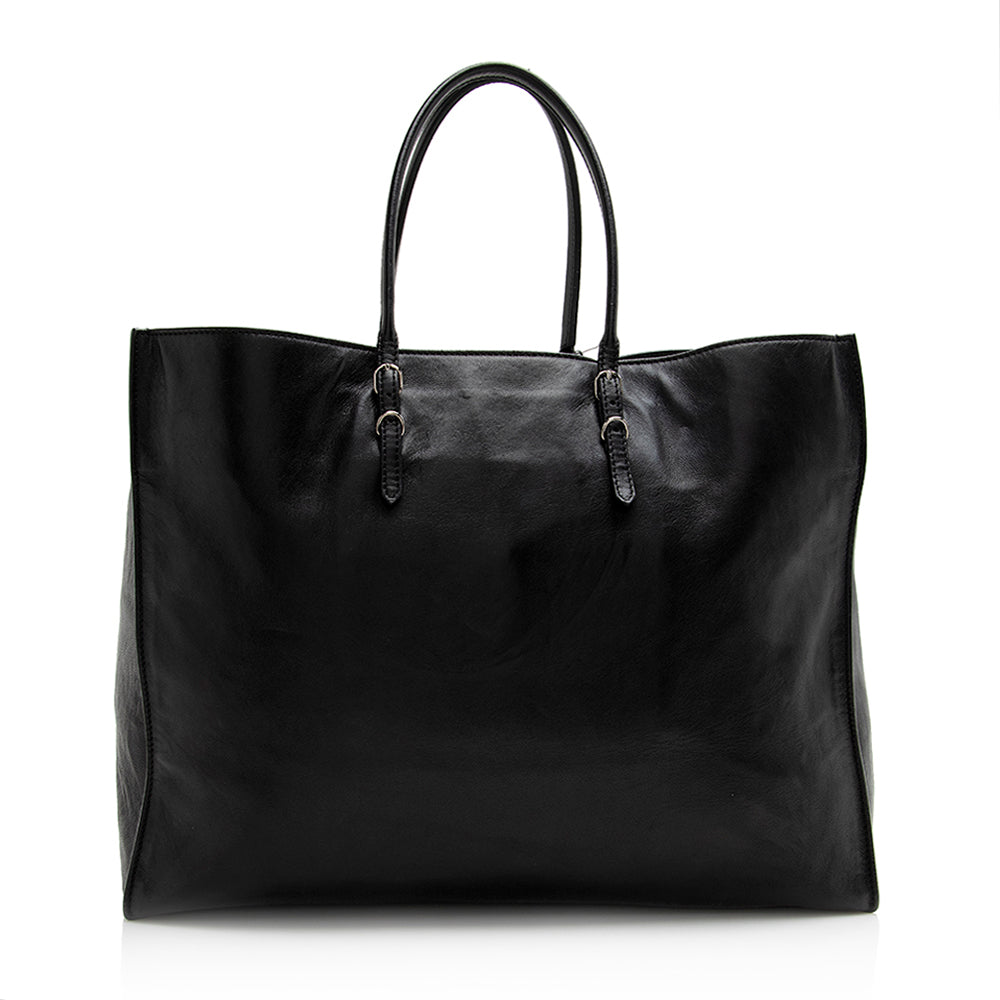 Balenciaga Calfskin Papier A4 Zip Around Large Tote