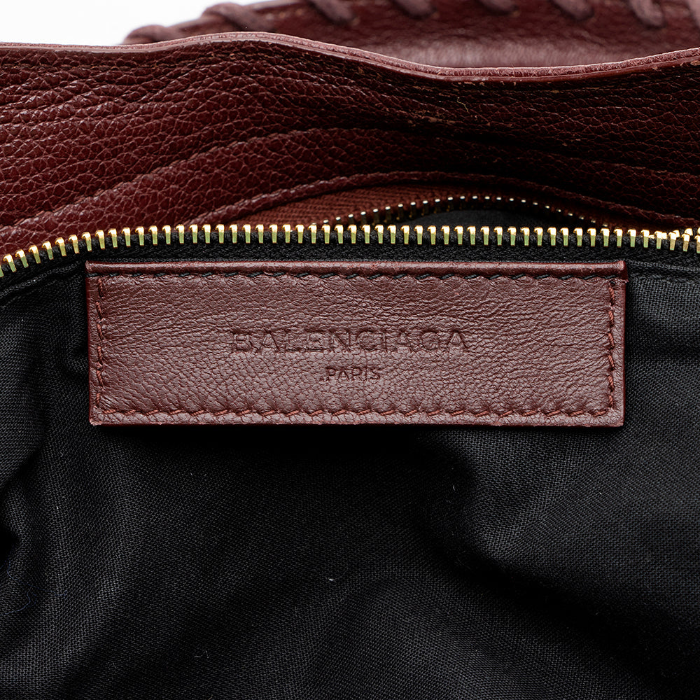 Balenciaga Chevre Leather Metallic Edge Velo Satchel