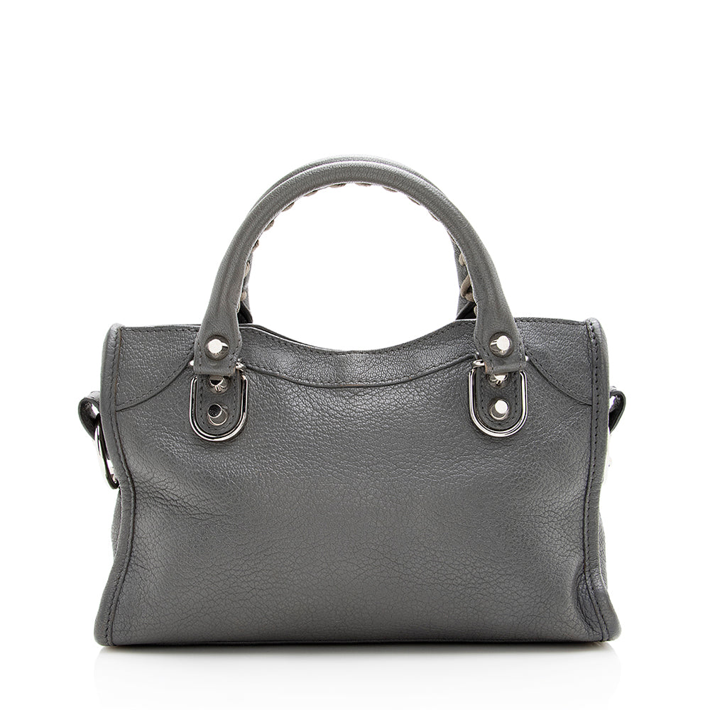 Balenciaga Chevre Metal Edge City Mini Satchel