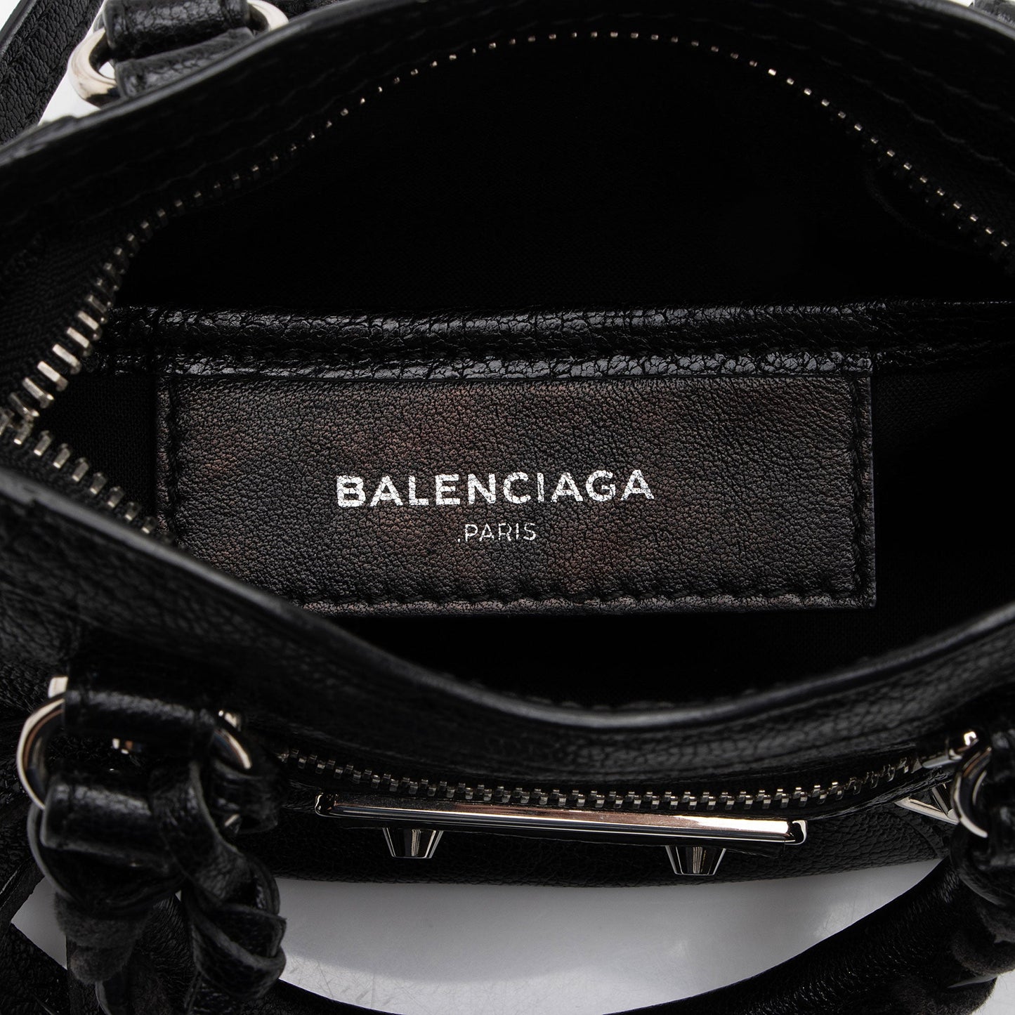 Balenciaga Chevre Metal Edge City Nano Satchel