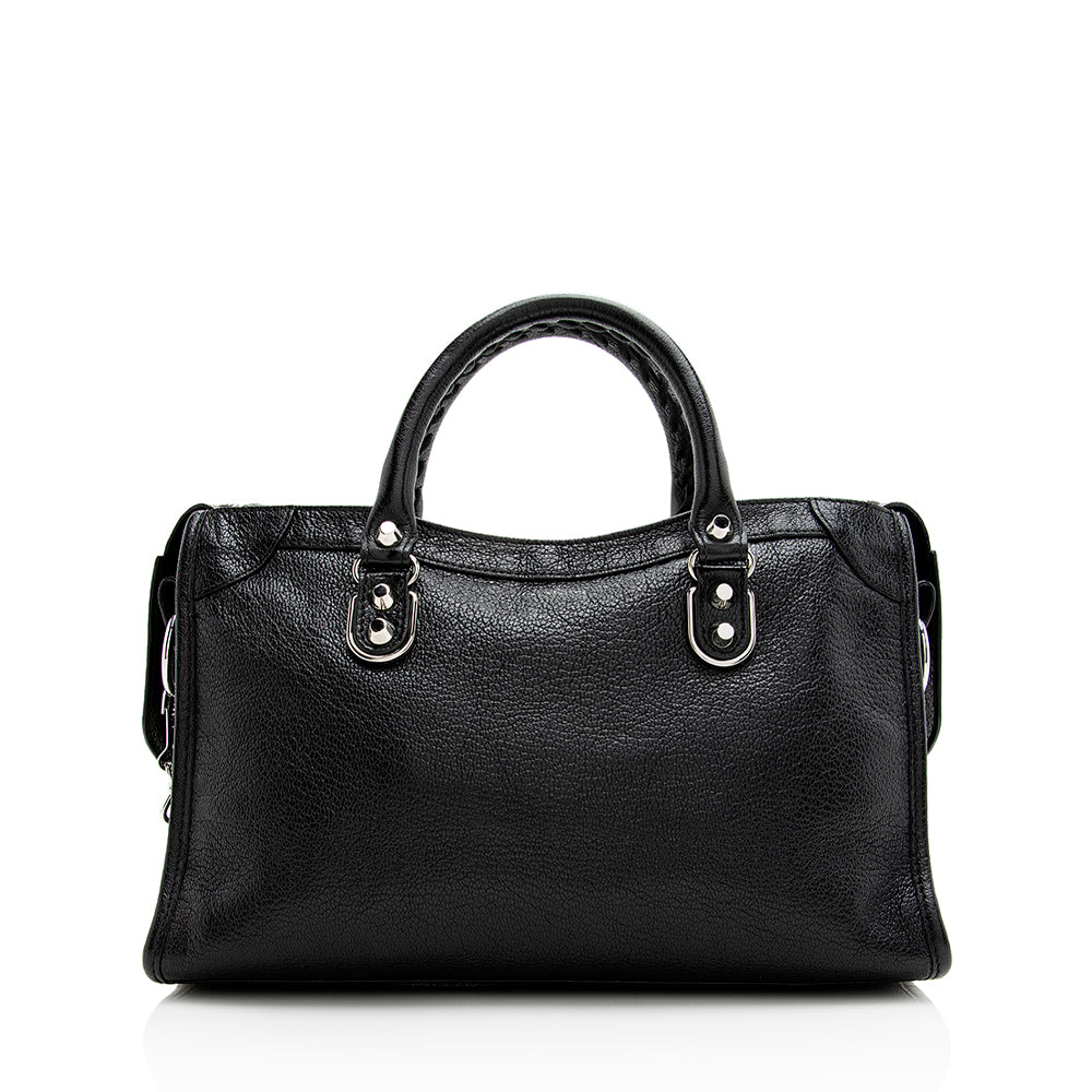 Balenciaga Chevre Metallic Edge City Small Satchel