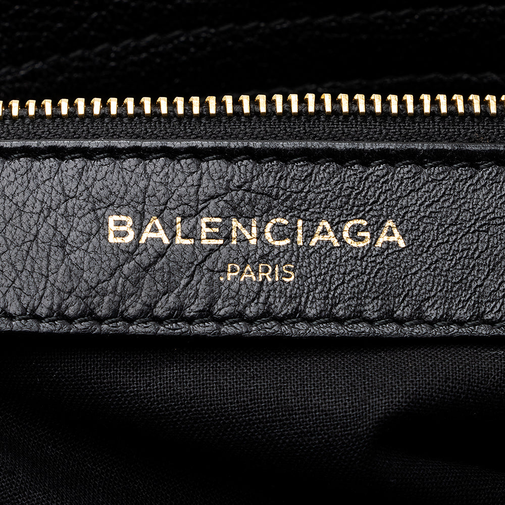 Balenciaga Chevre Metallic Edge Velo Satchel