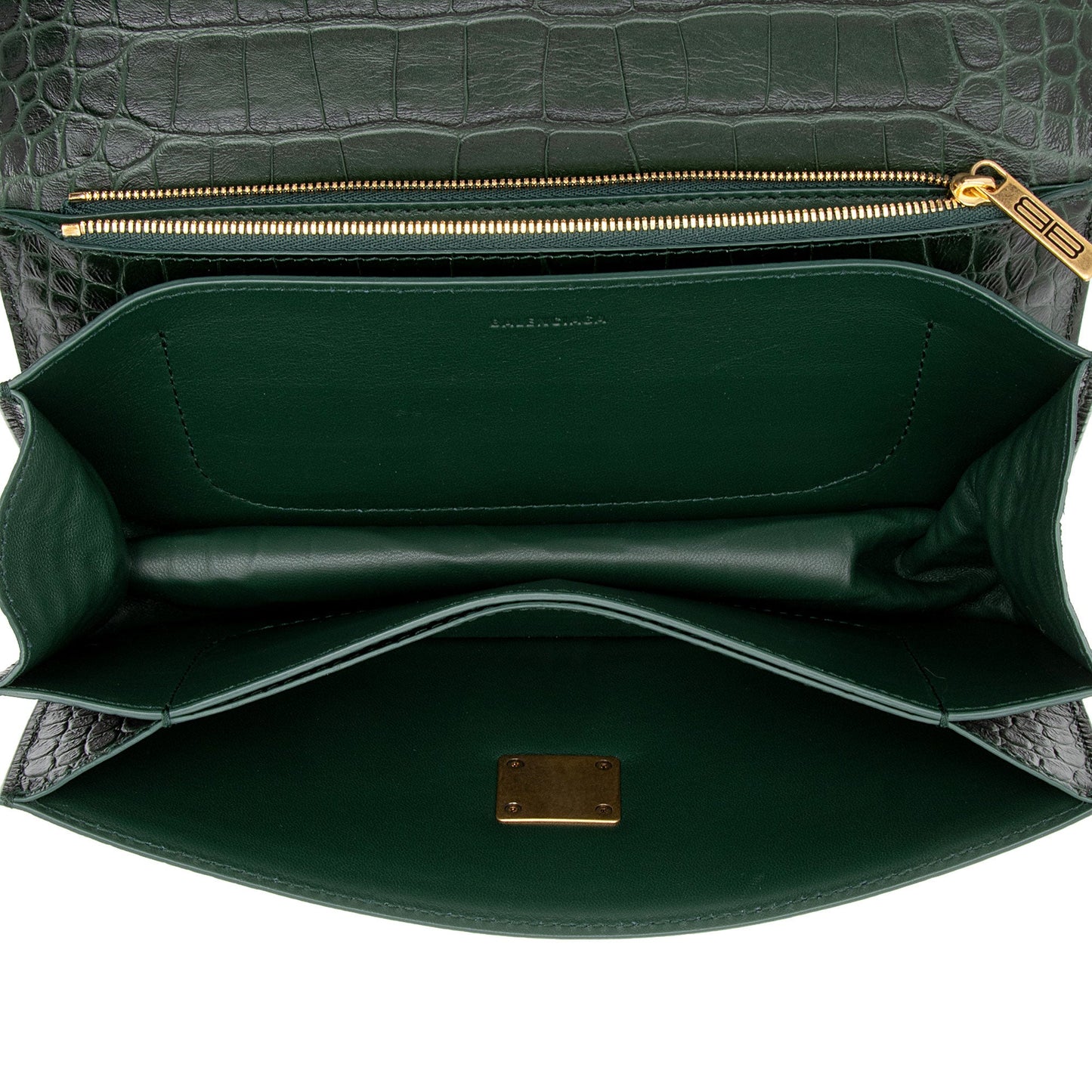 Balenciaga Croc Embossed Calfskin Gossip Small Shoulder Bag